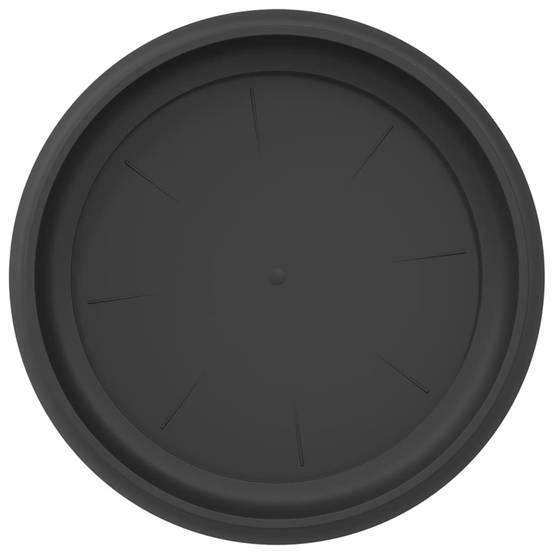 Plateau à fleurs rond Plastique Noir Ø 19 x 2 cm - PANGIVO - Image 7