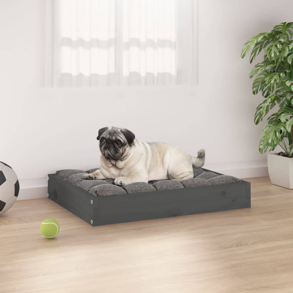 Vidaxl - Lit pour chien Gris 61,5x49x9 cm Bois de pin solide vidaXL 820853 - Imagen 1