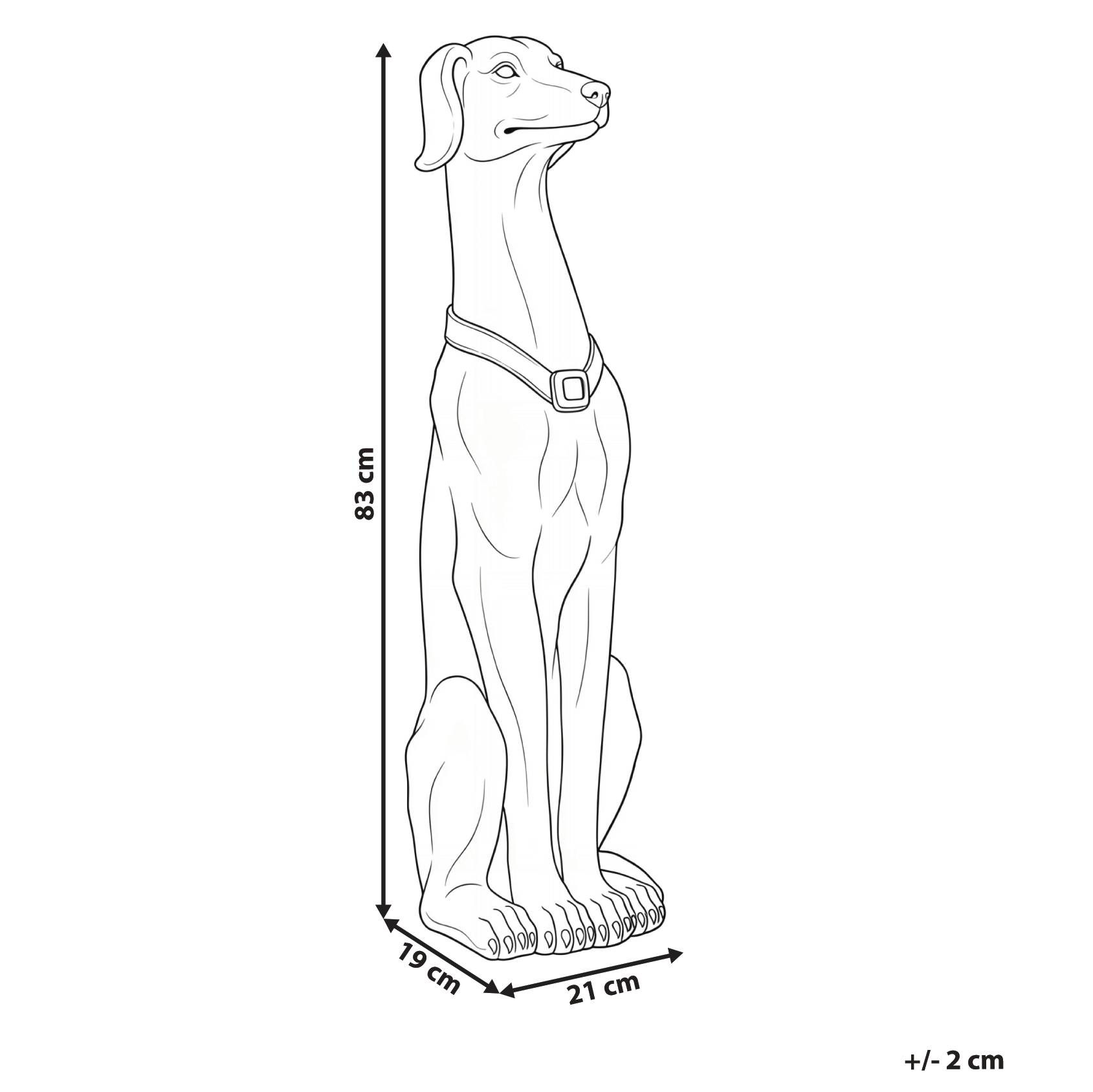 Beliani - Statue de jardin Oxyde de magnésium Blanc CHART - 21x19x83- Beliani - Image 3