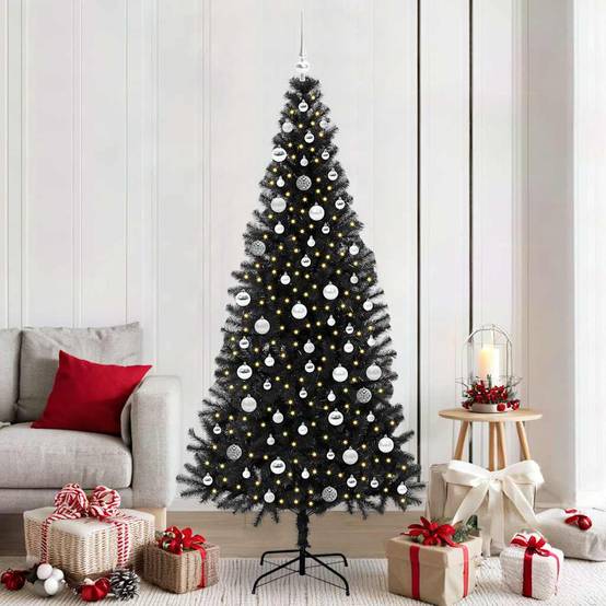 Vidaxl - Sapin de Noël Noir 210 cm PVC vidaXL 3396492 - Image 1