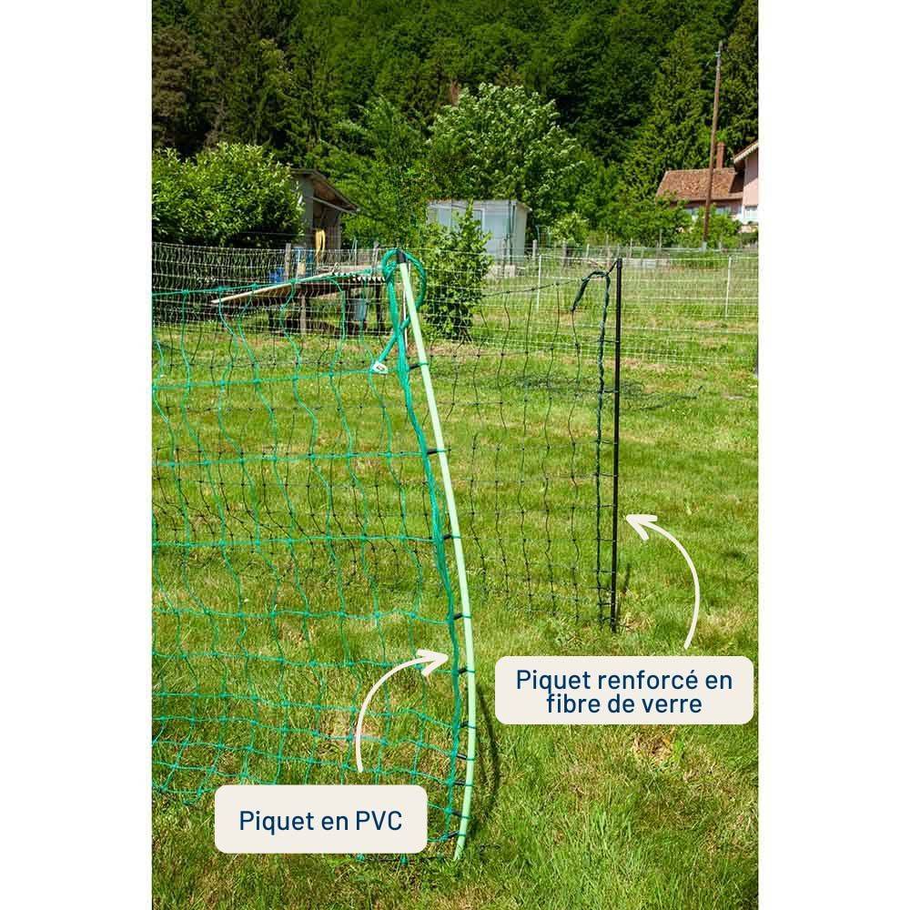 Horizont - Kit clôture mobile volailles filet 50m poste mixte PREMIUM - Imagen 6