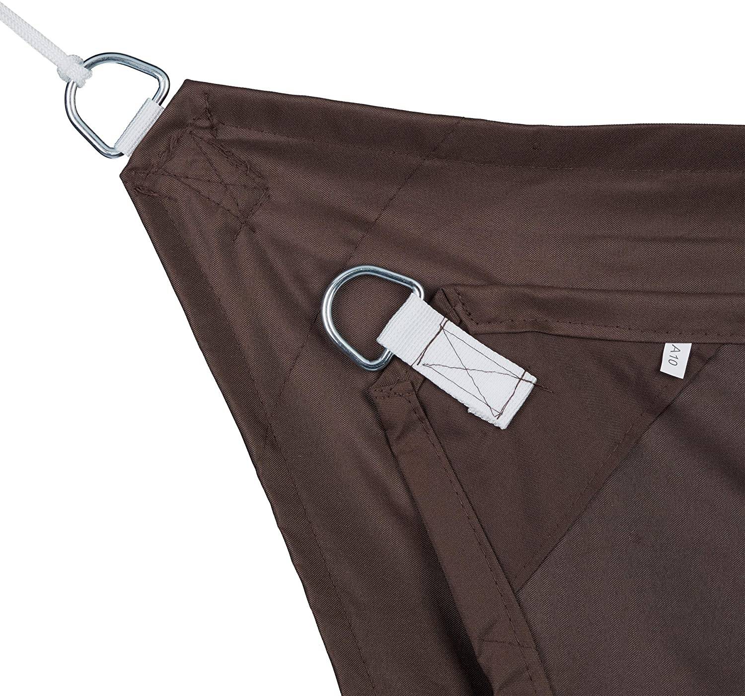 Helloshop26 - Voile d'ombrage trapèze 3 x 4 x 2 m brun - Imagen 3