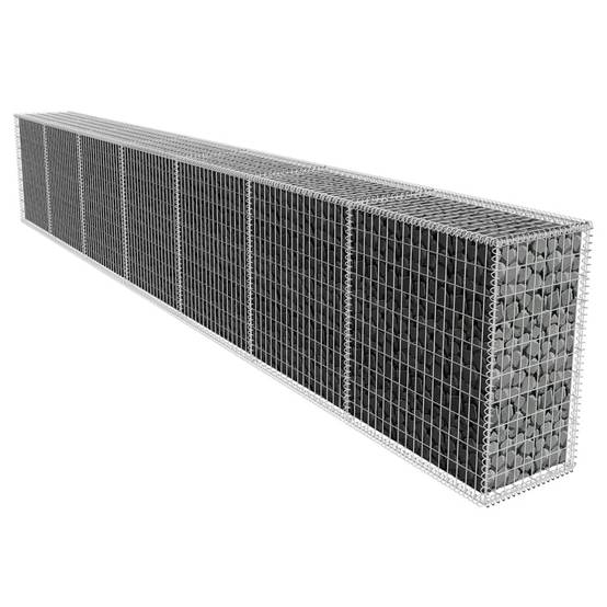 Mur en gabion | Panier de gabion avec couvercle Acier galvanisé 600x50x100 cm - Image 2