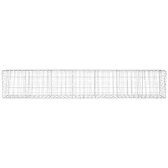Mur en gabion | Panier de gabion avec couvercle Acier galvanisé 600x50x100 cm - Image 3