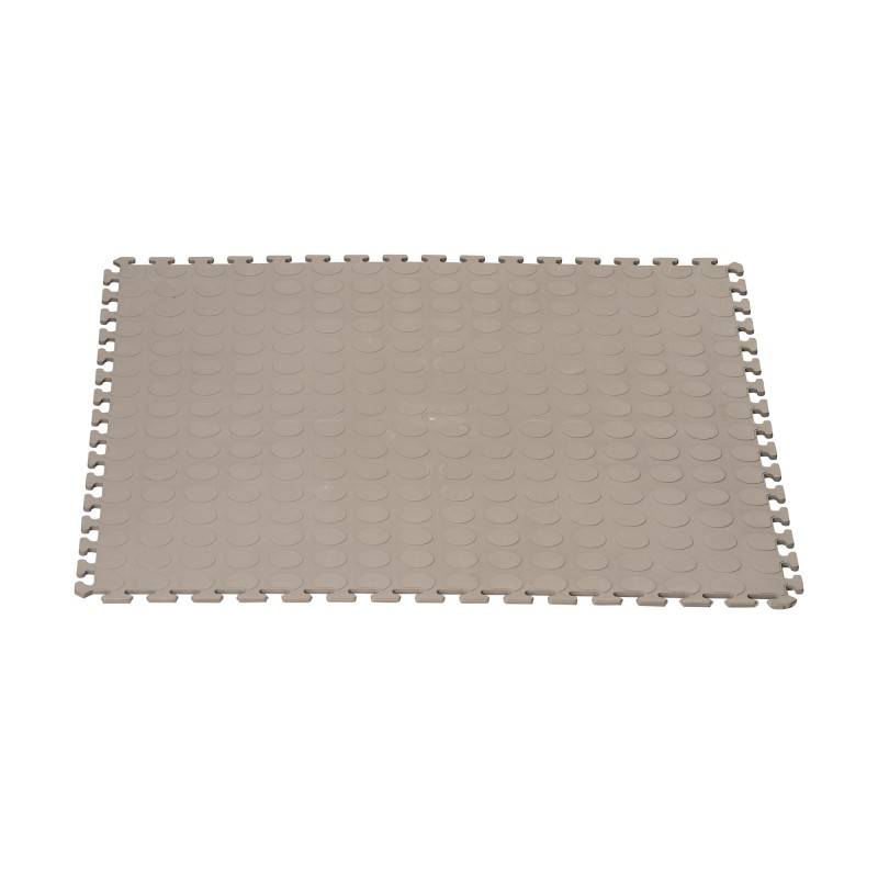 Jardinex - Dalle clipsable intérieur/extérieur Motif "point rond" - Gris clair 50 x 50 cm - Jardinex - Imagen 1