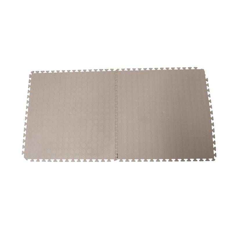Jardinex - Dalle clipsable intérieur/extérieur Motif "point rond" - Gris clair 50 x 50 cm - Jardinex - Imagen 4