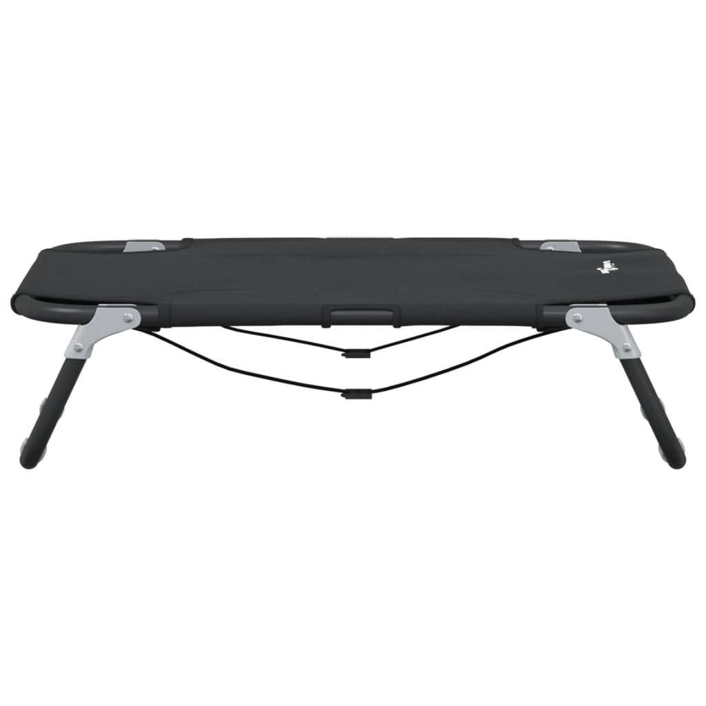 Lit de Voyage Pliable pour Chien 70cm, Panier Surélevé Portable en Acier et Tissu Anthracite – ComfortXL Pet Living - Image 5