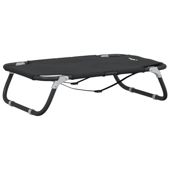 Lit de Voyage Pliable pour Chien 70cm, Panier Surélevé Portable en Acier et Tissu Anthracite – ComfortXL Pet Living - Image 2