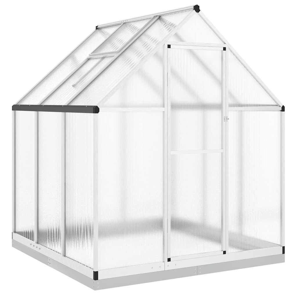 PANGIVO - Serre aluminium et polycarbonate argenté 169 x 169 x 202 cm - PANGIVO - Image 2
