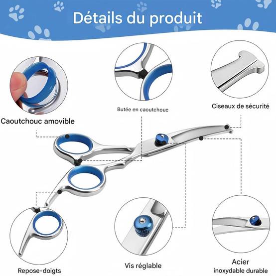 IntiMeg - Ciseaux de toilettage pour chien et chat IntiMeg - Image 5