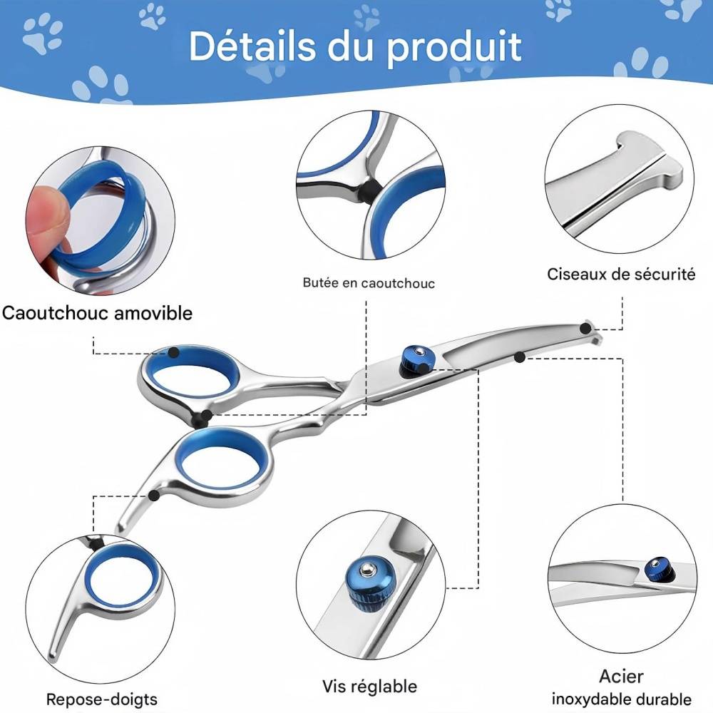 IntiMeg - Ciseaux de toilettage pour chien et chat IntiMeg - Image 5