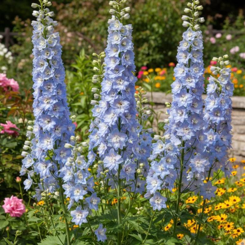 Pied-d'alouette Summer Skies, Delphinium à fleurs Bleue/ - feuillage Caduc - Godet - 5/20 cm - Imagen 1