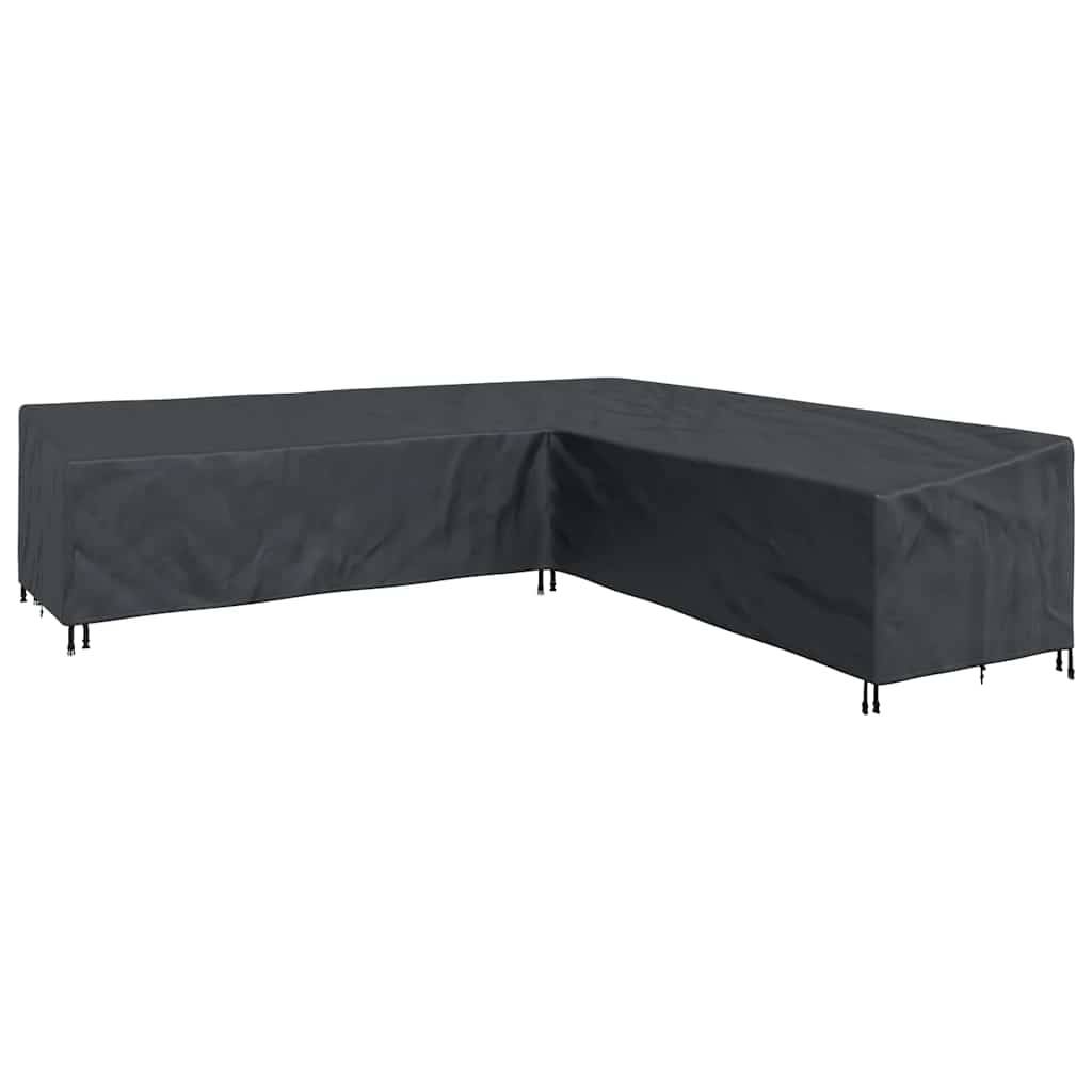 Housse Salon de Jardin Modulable d'Angle Tissu Oxford 210D Imperméable Noir 325x325x80 cm – ComfortXL Outdoor Living - Image 2