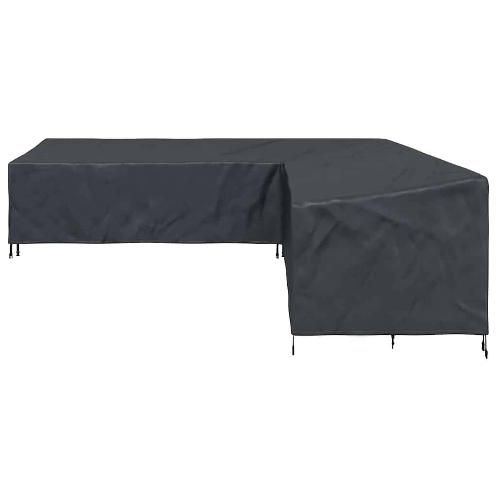 Housse Salon de Jardin Modulable d'Angle Tissu Oxford 210D Imperméable Noir 325x325x80 cm – ComfortXL Outdoor Living - Image 6