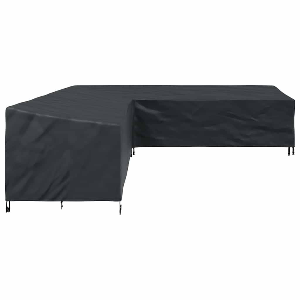 Housse Salon de Jardin Modulable d'Angle Tissu Oxford 210D Imperméable Noir 325x325x80 cm – ComfortXL Outdoor Living - Image 7