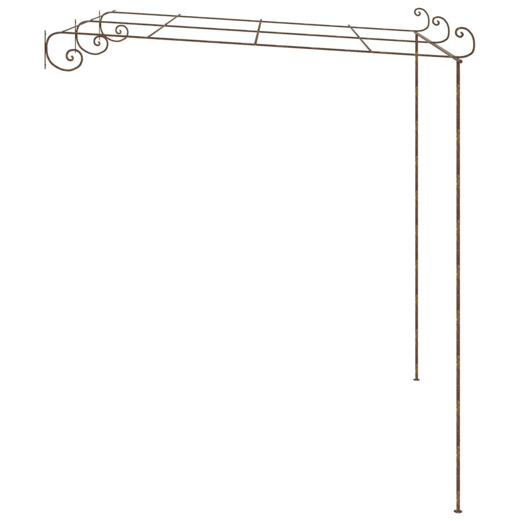 Tonnelle Pergola Fer Forgé Style Antique Support Vignes Jardin 3x3m Marron - ComfortXL Outdoor Living - Image 3