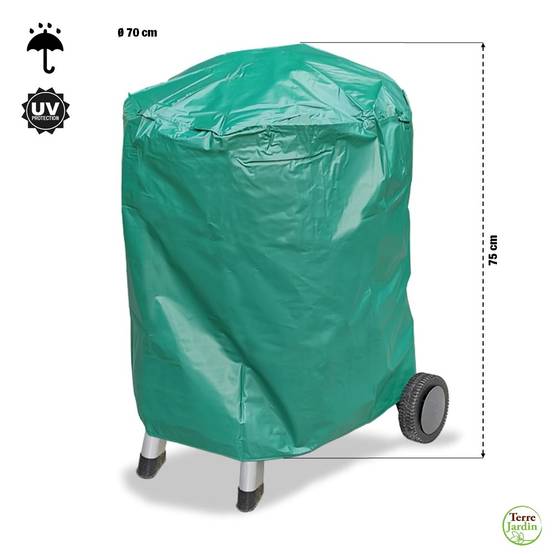 Housse de protection en PVC pour barbecue rond - Image 2
