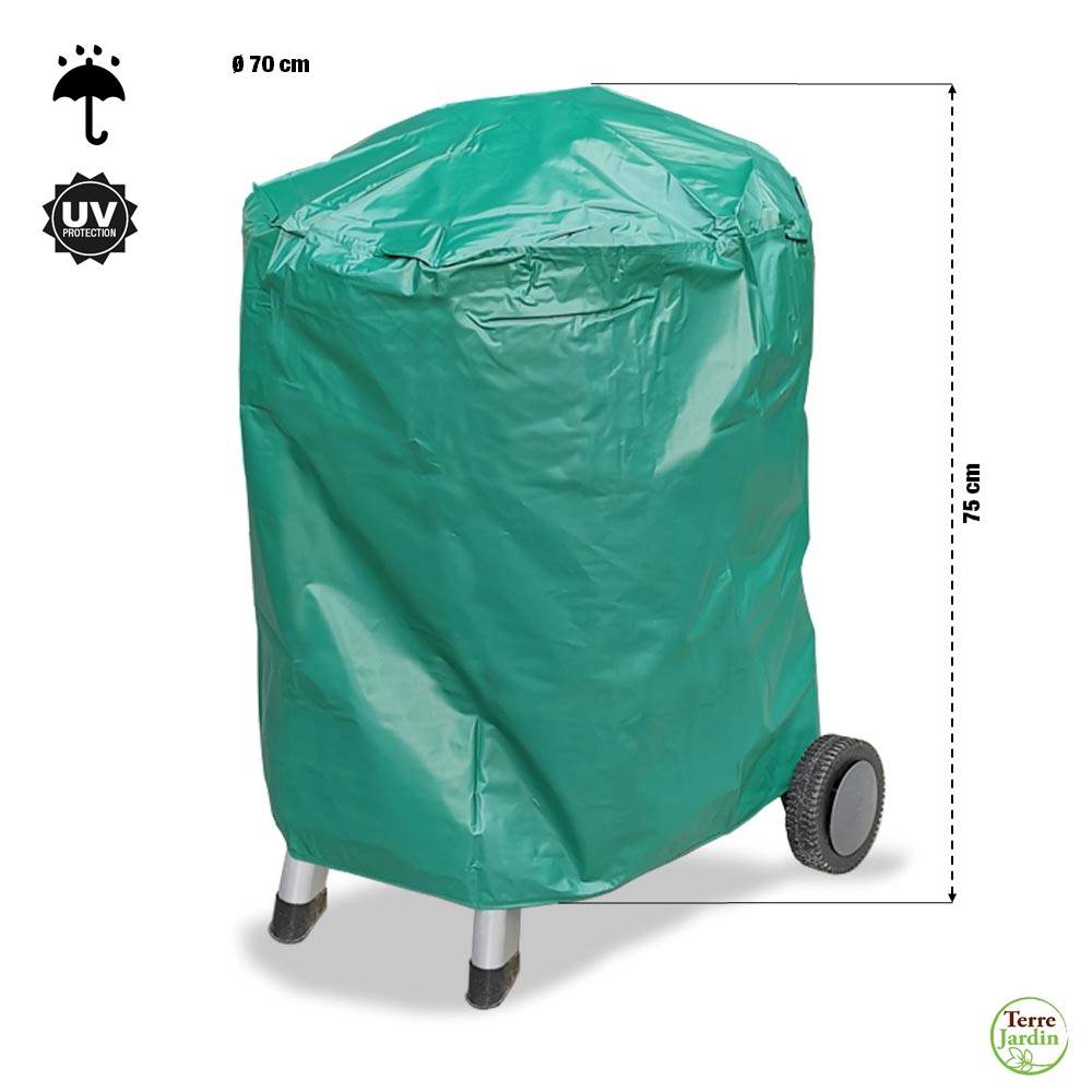 Housse de protection en PVC pour barbecue rond - Image 2