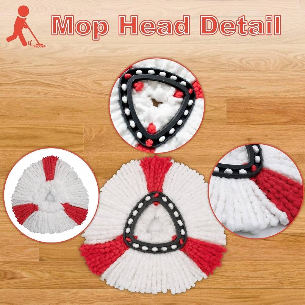 Pack de 3 Têtes de Mop de Remplacement Compatible avec Vileda, Têtes de Mop en Microfibre pour Vileda Easy - IntiMeg - Image 3