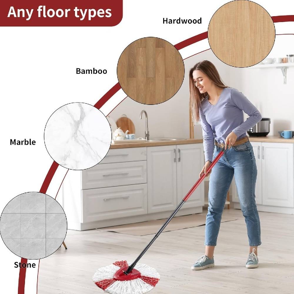 Pack de 3 Têtes de Mop de Remplacement Compatible avec Vileda, Têtes de Mop en Microfibre pour Vileda Easy - IntiMeg - Image 5