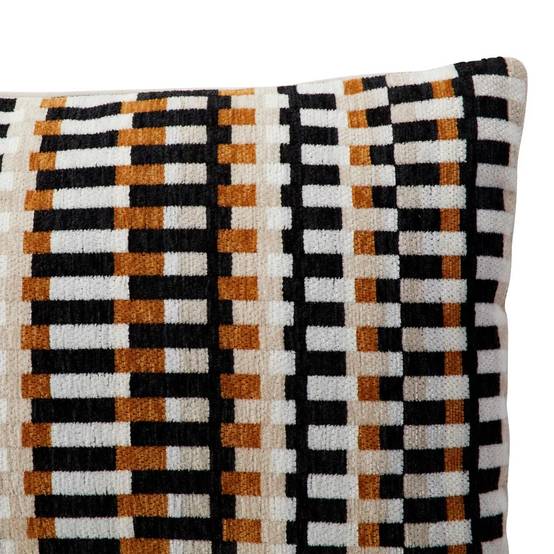 Coussin Déco Jacquard "Disso" 30x50cm Beige Lin - Image 3
