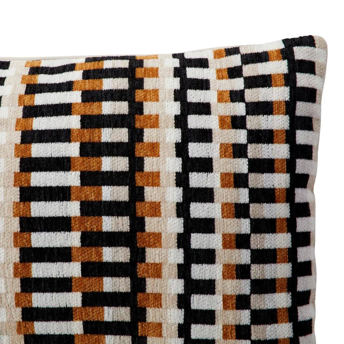 Coussin Déco Jacquard "Disso" 30x50cm Beige Lin - Image 3