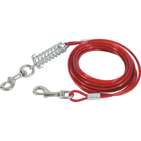 Cable d'attache et ressort 6 mètres pour chien