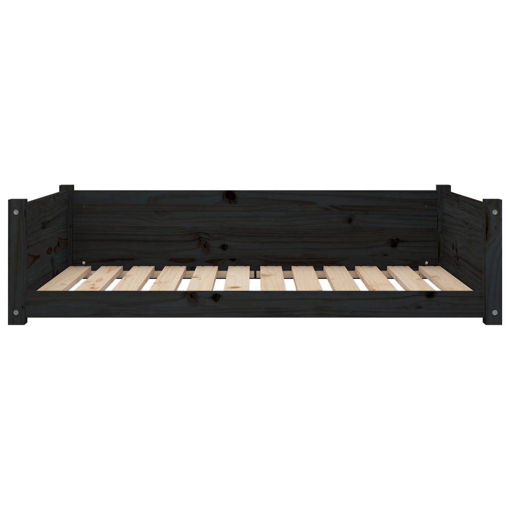 Vidaxl - Lit pour chien Noir 105,5x75,5x28 cm Bois de pin solide vidaXL 821466 - Imagen 6