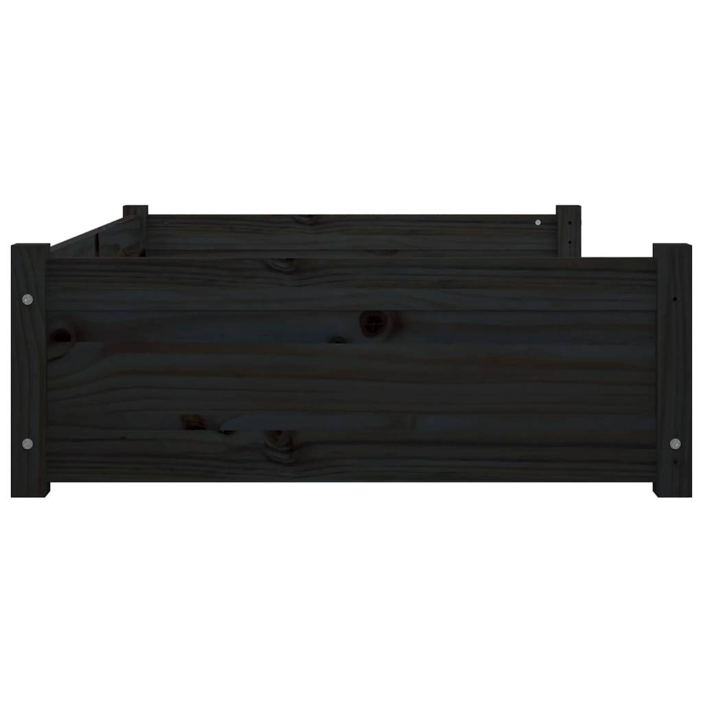 Vidaxl - Lit pour chien Noir 105,5x75,5x28 cm Bois de pin solide vidaXL 821466 - Imagen 7