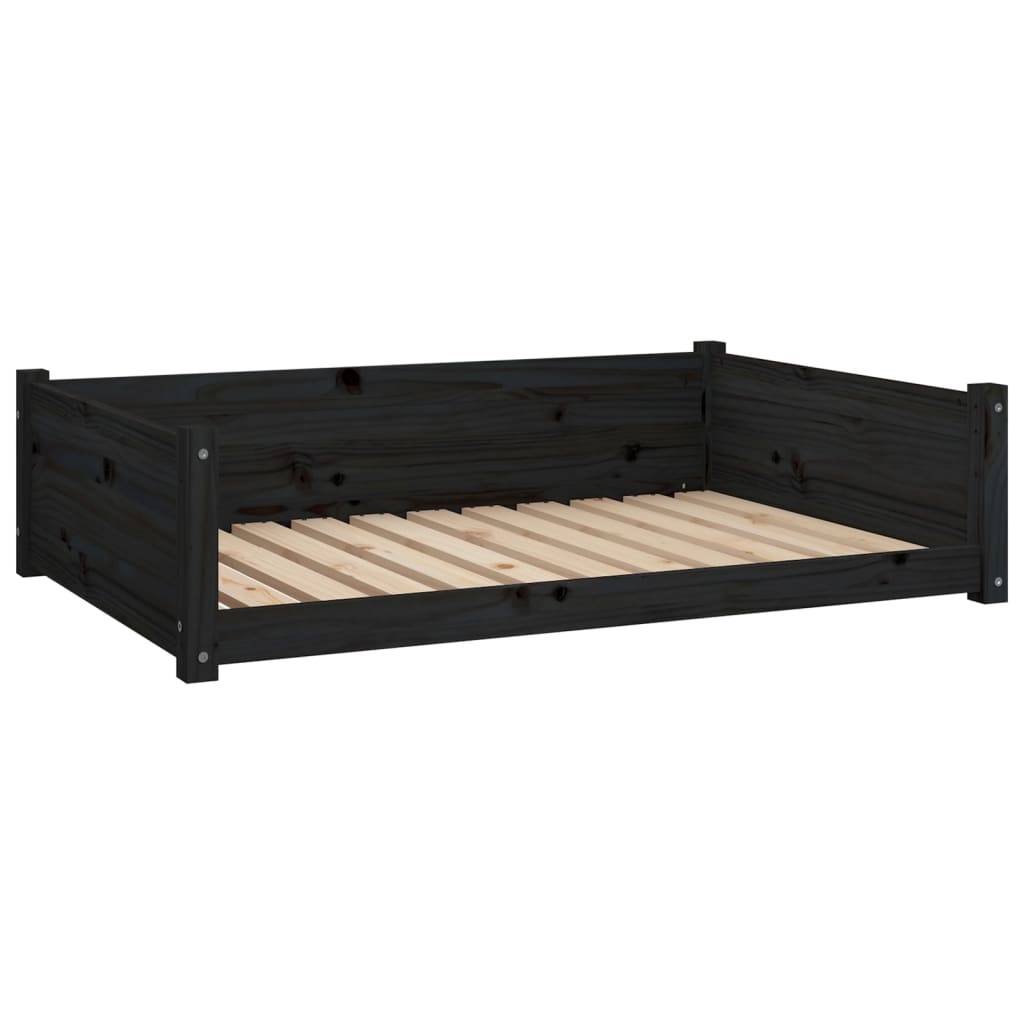 Vidaxl - Lit pour chien Noir 105,5x75,5x28 cm Bois de pin solide vidaXL 821466 - Imagen 2