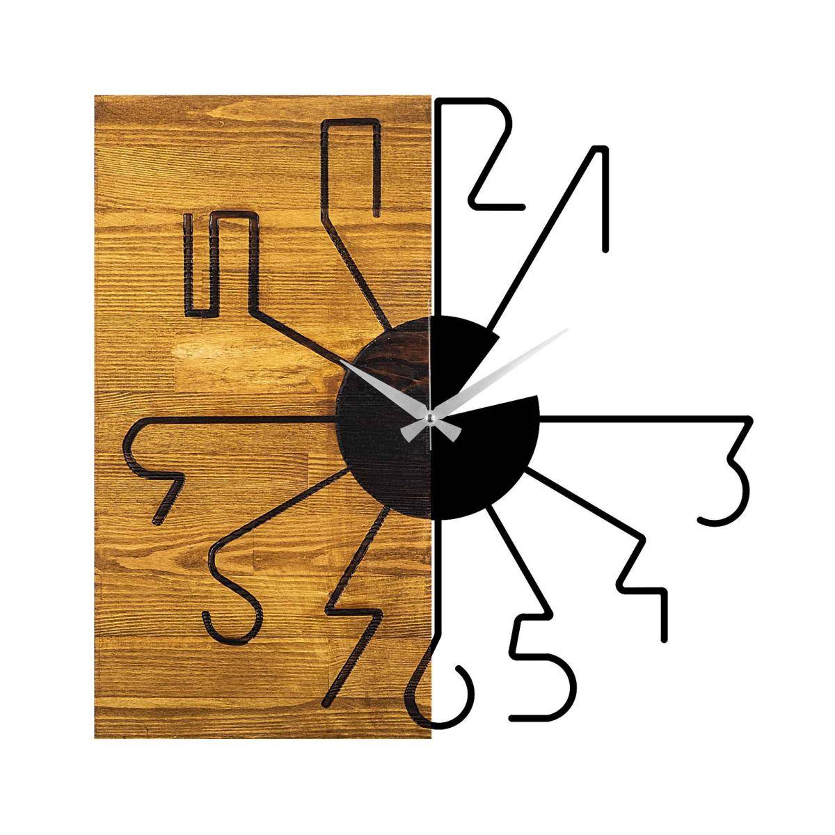 Hanah Home - Horloge en bois et métal - Imagen 1