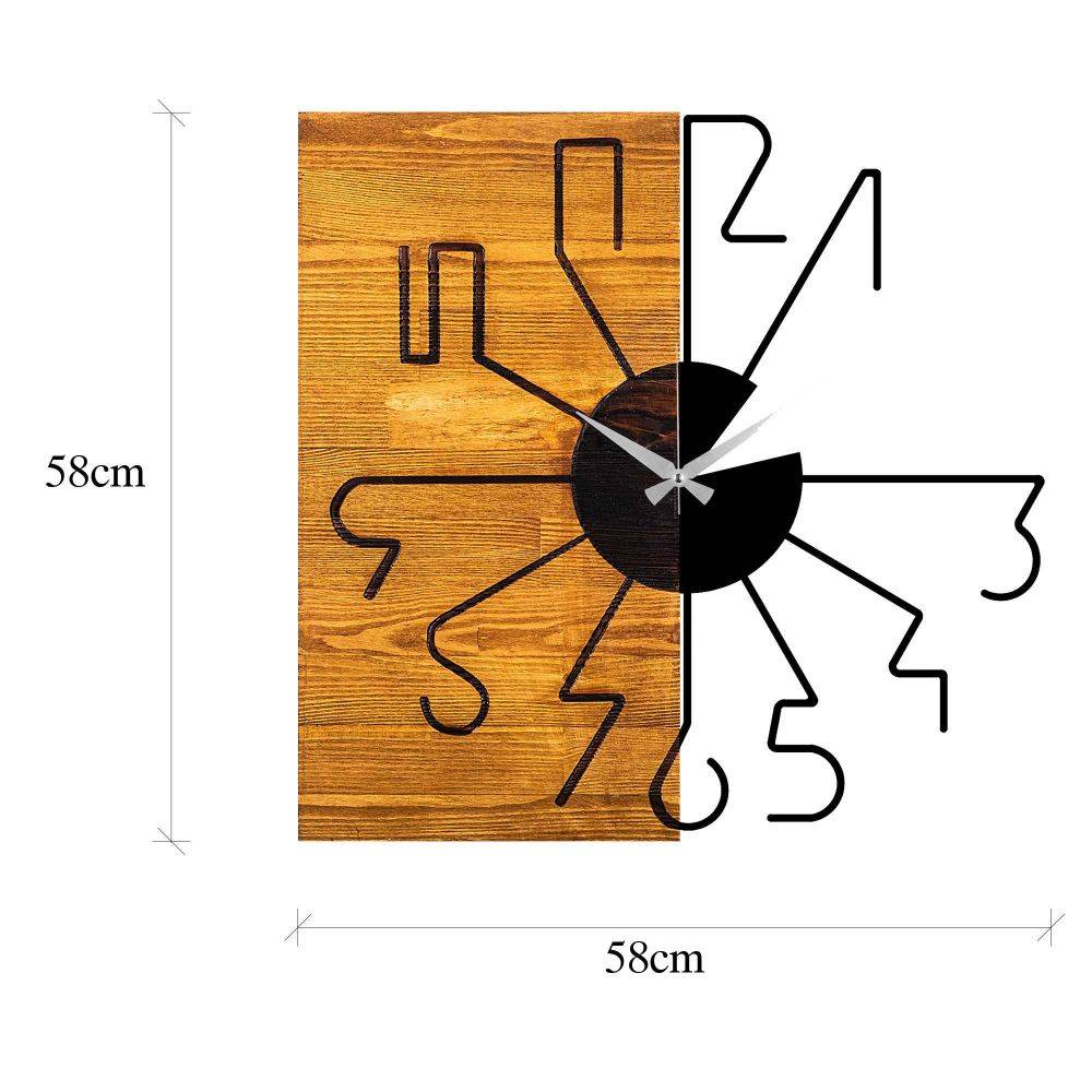 Hanah Home - Horloge en bois et métal - Imagen 3