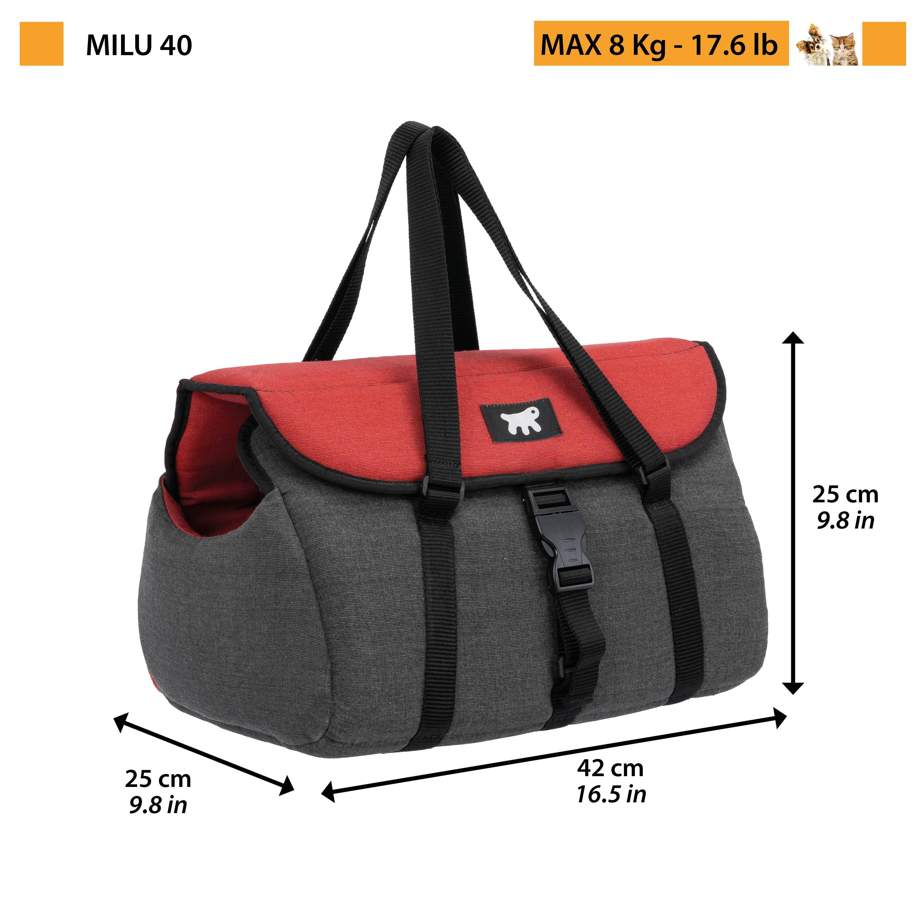 Ferplast - Ferplast Sac de Trasport pour Chat MILU', Caisse de Transport Chat, Sac de Transport Chien, Bandoulière réglable, Sangle de sécurité, jusqu'à 8 Kg, 42 - Imagen 2