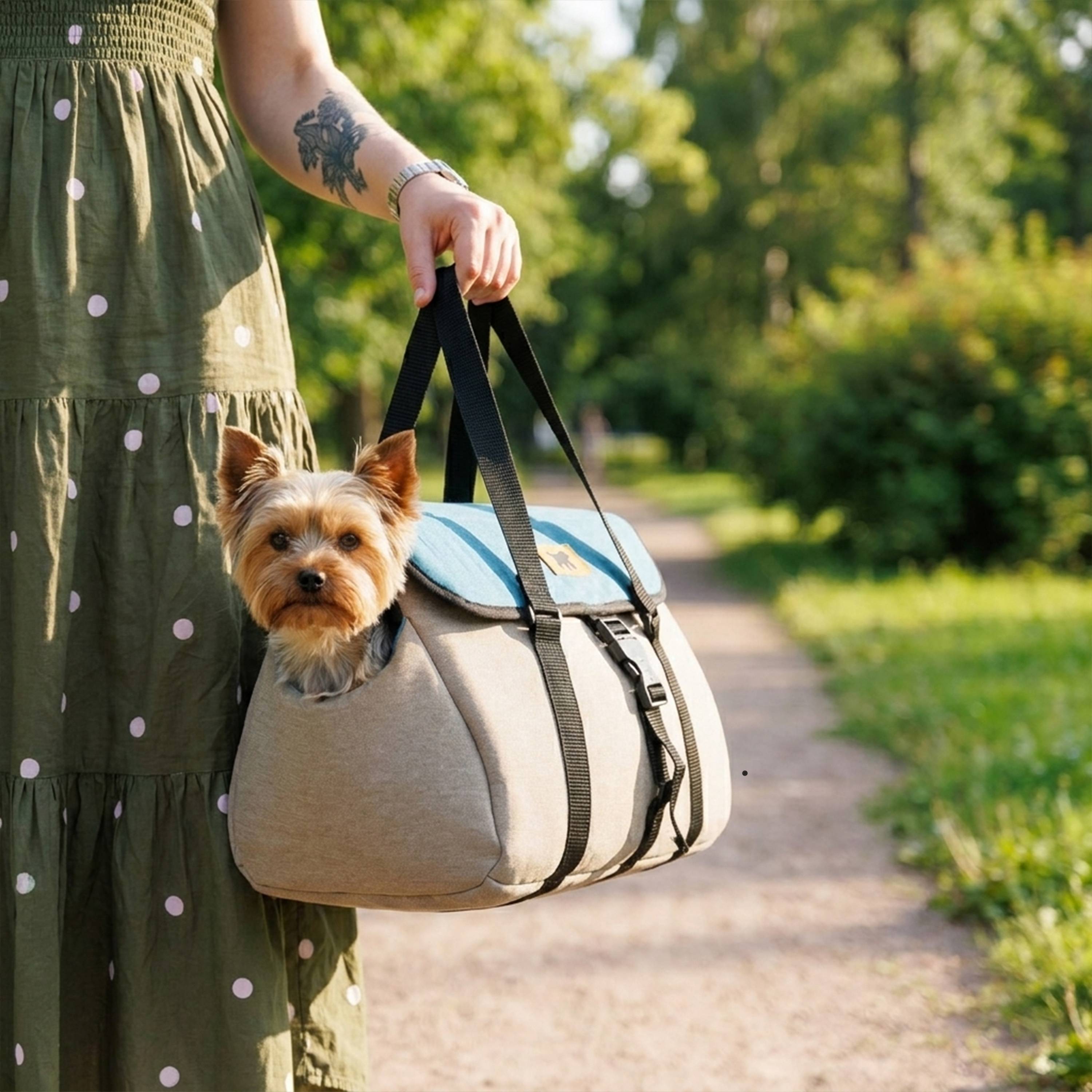 Ferplast - Ferplast Sac de Trasport pour Chat MILU', Caisse de Transport Chat, Sac de Transport Chien, Bandoulière réglable, Sangle de sécurité, jusqu'à 8 Kg, 42 - Imagen 3