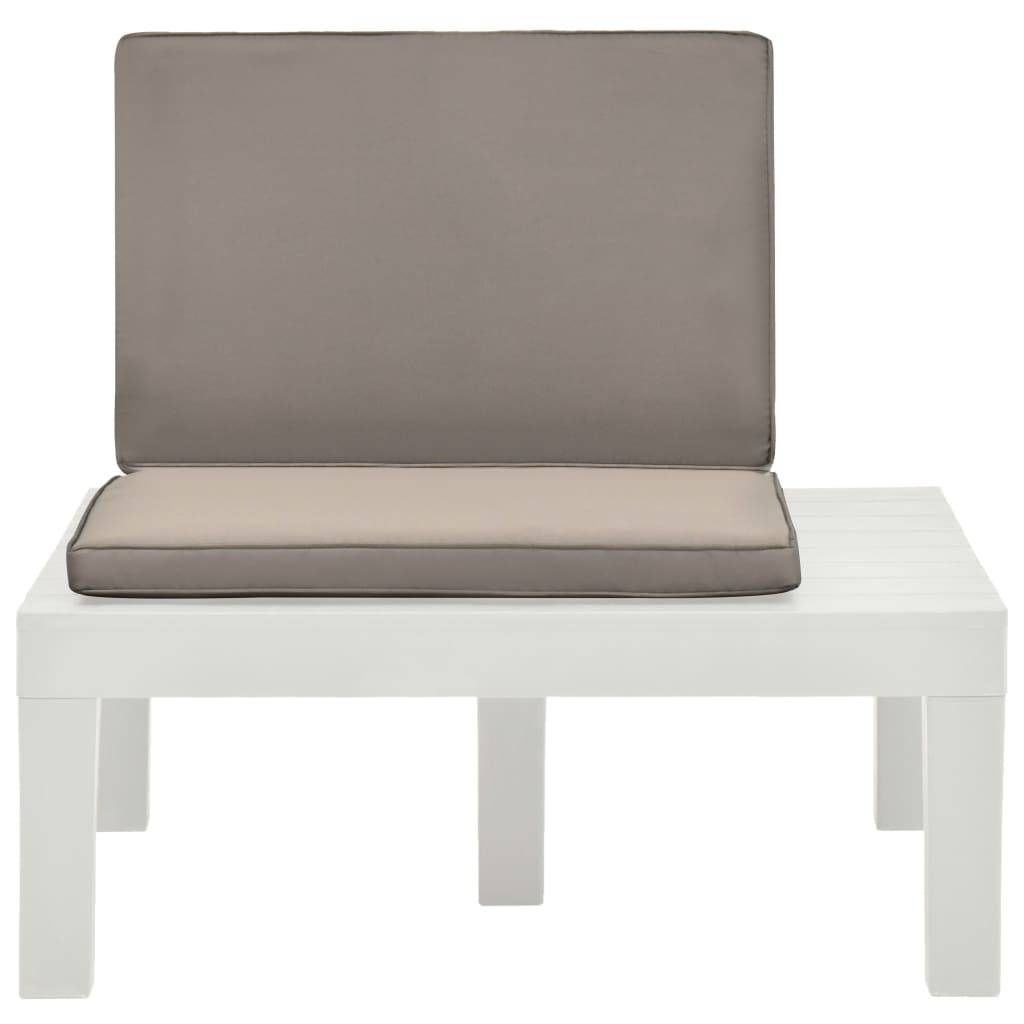 Vidaxl - Chaise de salon de jardin avec coussin Plastique Blanc vidaXL 48825 - Image 2
