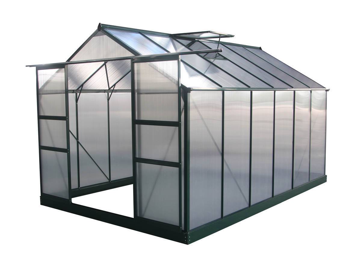 Serre Jardin Polycarbonate "dahlia" - 9,24 M² - Vert Sapin -habitat Et Jardin - Image 1