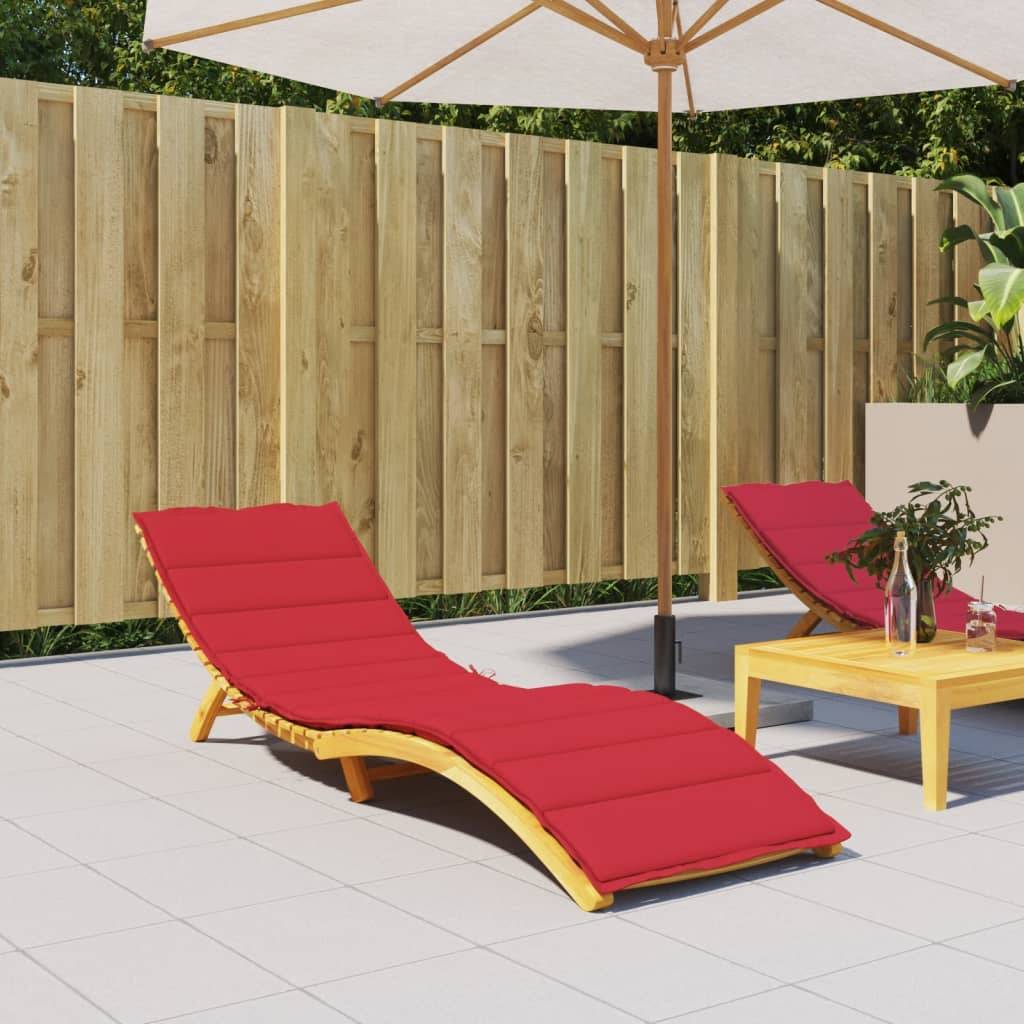 Coussin Bain de soleil | Coussin de chaise longue rouge 200x70x3 cm tissu oxford Maison Chic - Image 2