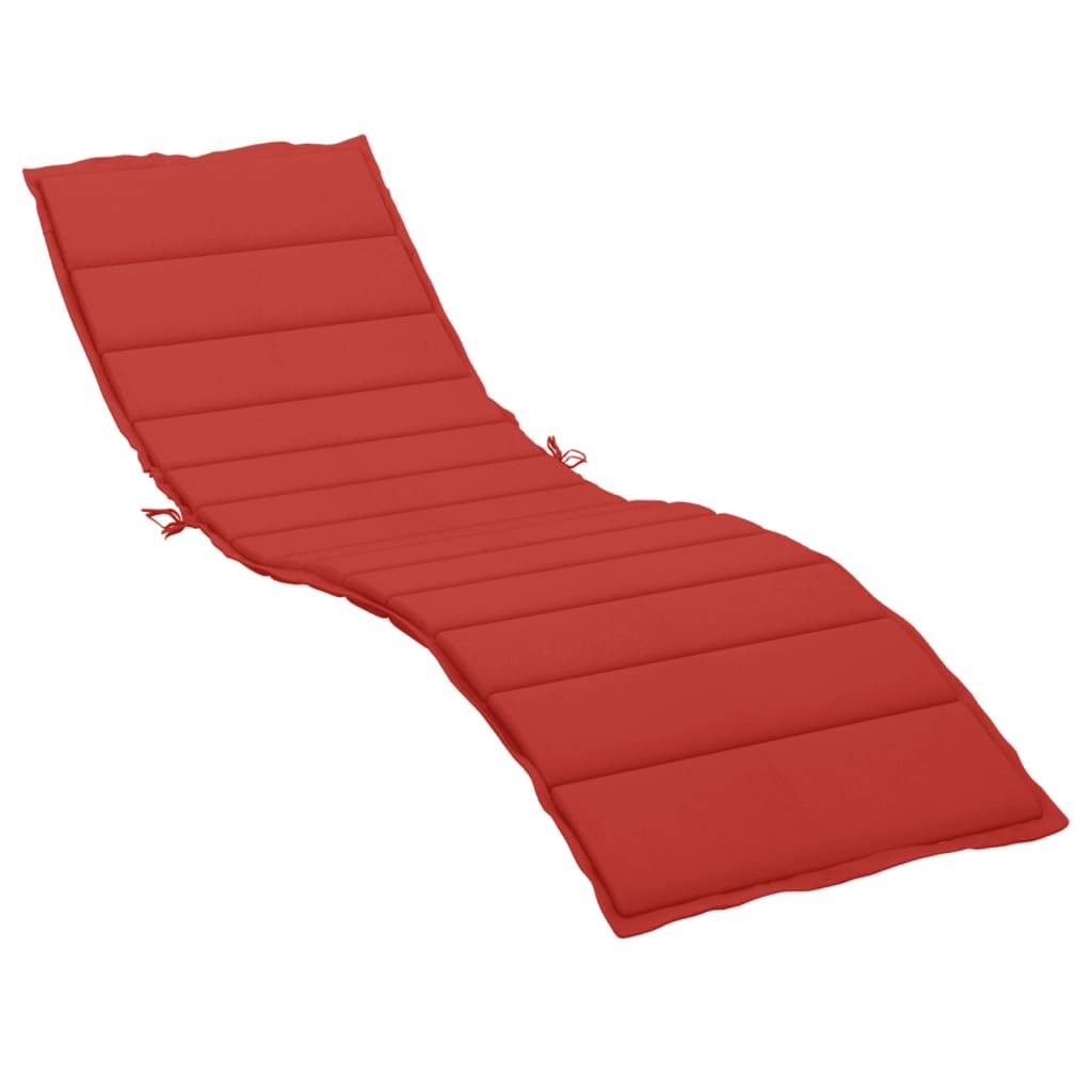 Coussin Bain de soleil | Coussin de chaise longue rouge 200x70x3 cm tissu oxford Maison Chic - Image 1