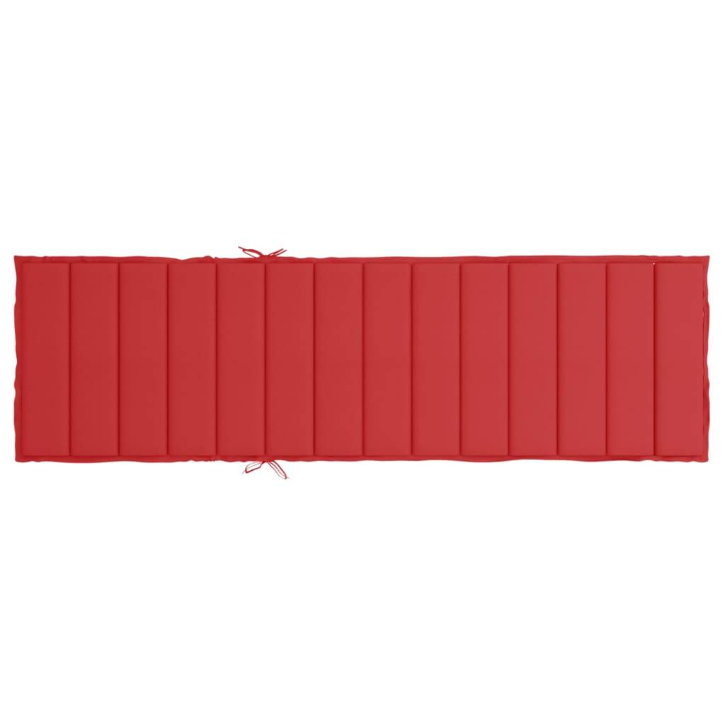 Coussin Bain de soleil | Coussin de chaise longue rouge 200x70x3 cm tissu oxford Maison Chic - Image 5