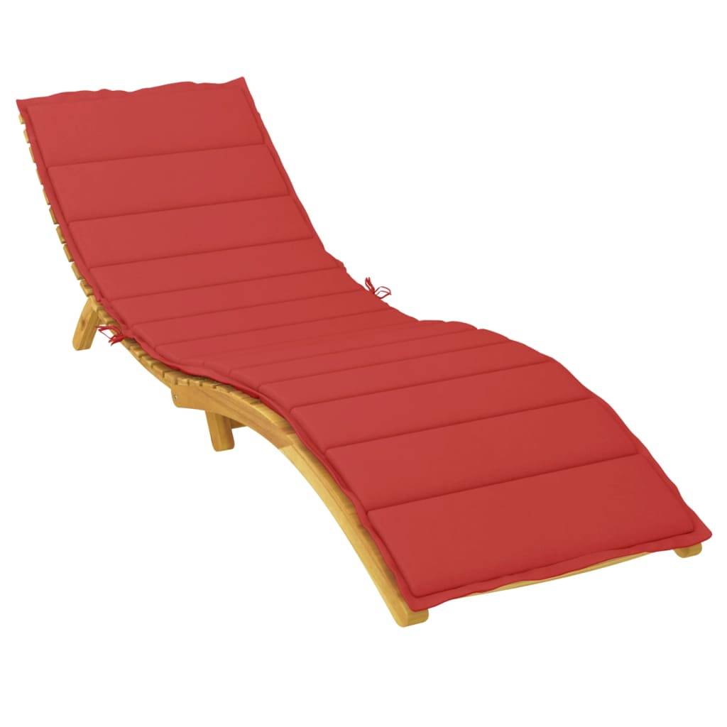 Coussin Bain de soleil | Coussin de chaise longue rouge 200x70x3 cm tissu oxford Maison Chic - Image 3