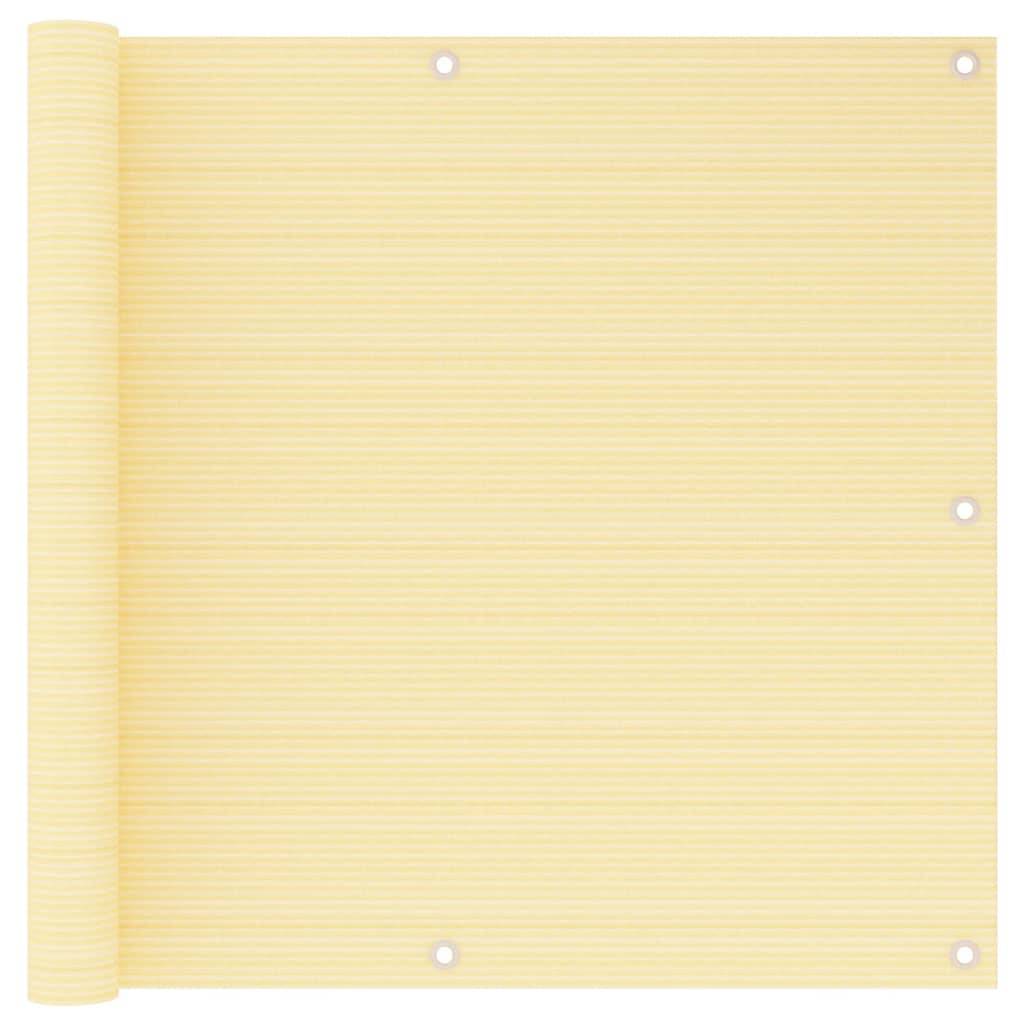 Helloshop26 - Écran de balcon brise pare vue protection confidentialité 90 x 500 cm PEHD beige - Imagen 1