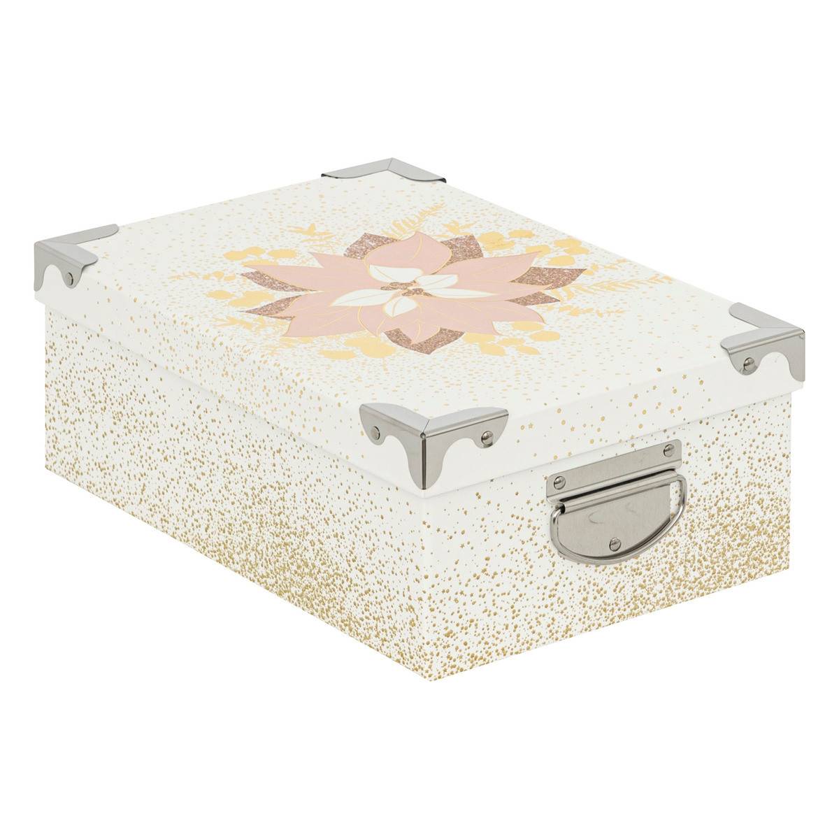 Fééric Lights & Christmas - Lot de 6 Boîtes de rangement coins en métal déco Perle de rose - Imagen 6