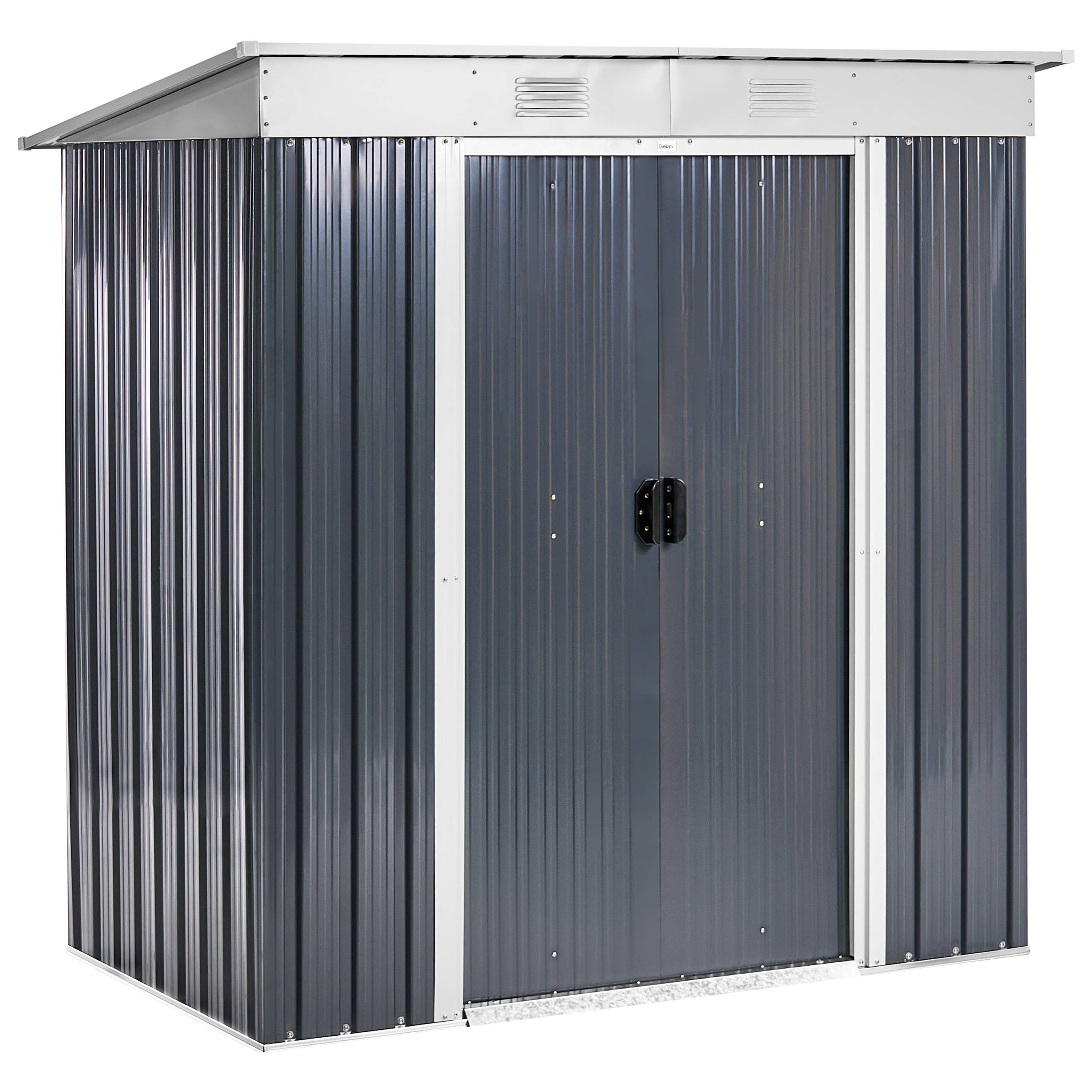 Beliani - Abri de jardin Acier Gris graphite ACILIA - 174x110x174- Beliani - Image 2