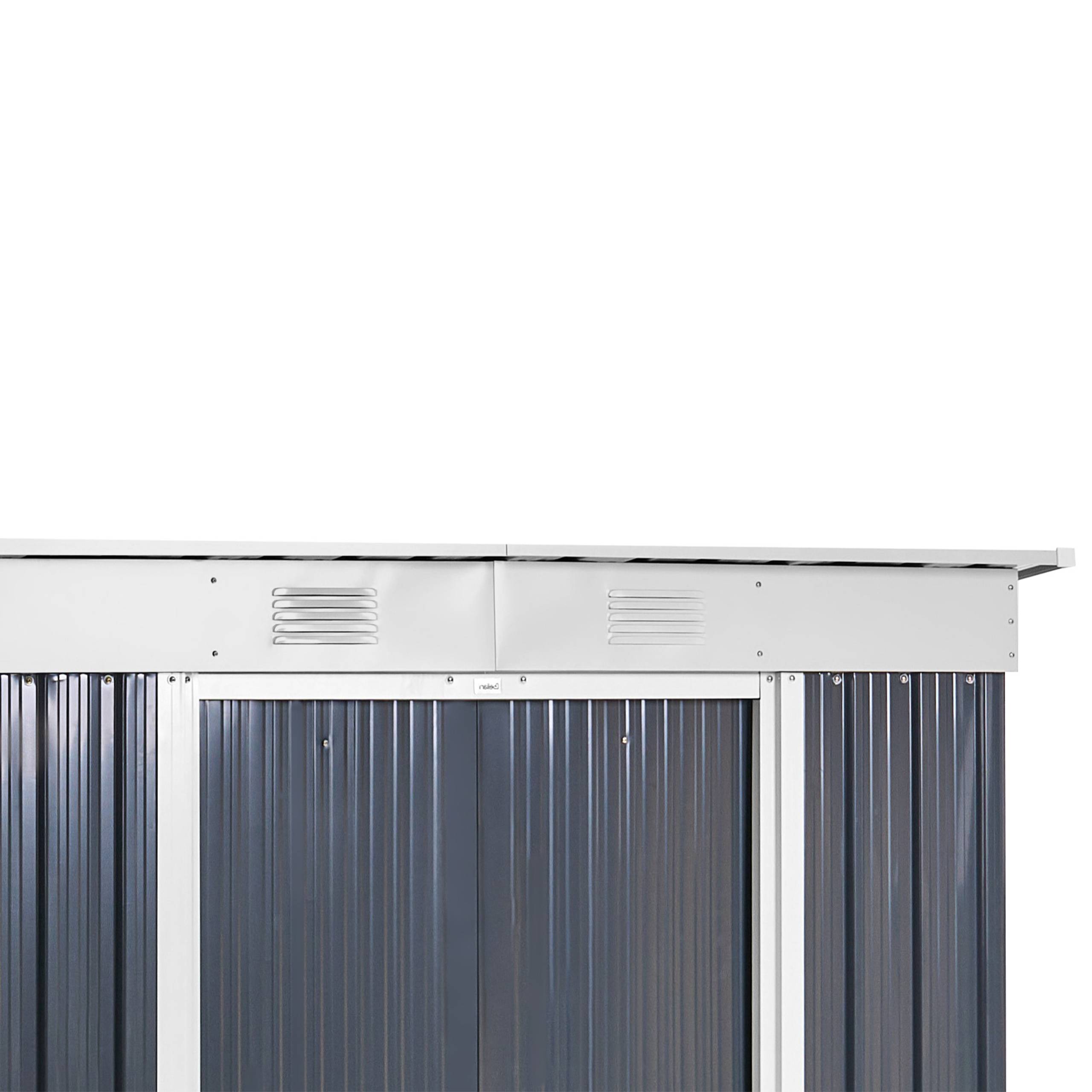 Beliani - Abri de jardin Acier Gris graphite ACILIA - 174x110x174- Beliani - Image 8