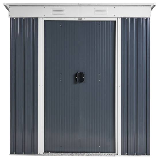 Beliani - Abri de jardin Acier Gris graphite ACILIA - 174x110x174- Beliani - Image 6