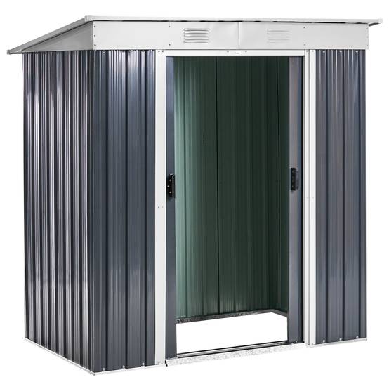Beliani - Abri de jardin Acier Gris graphite ACILIA - 174x110x174- Beliani - Image 5