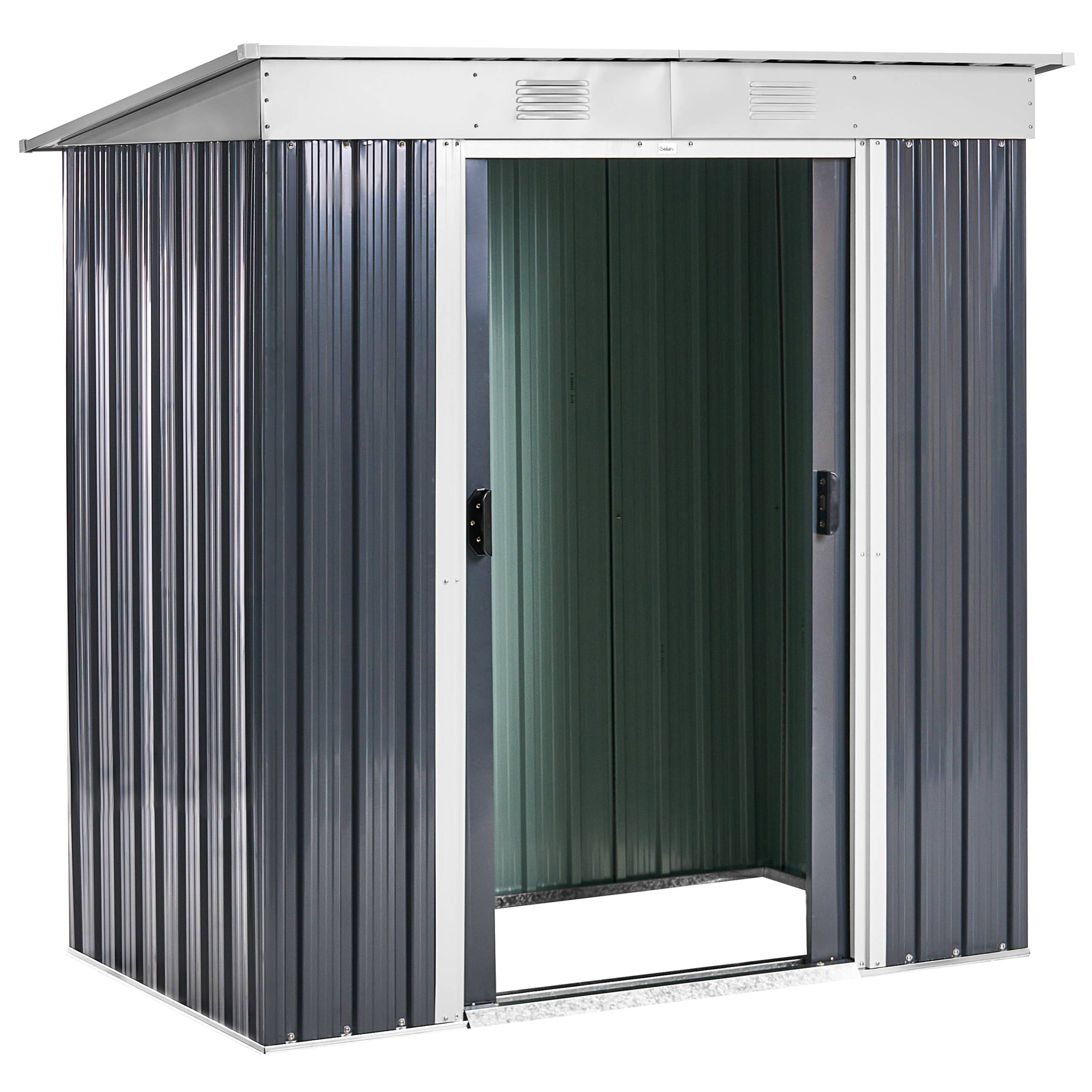 Beliani - Abri de jardin Acier Gris graphite ACILIA - 174x110x174- Beliani - Image 5