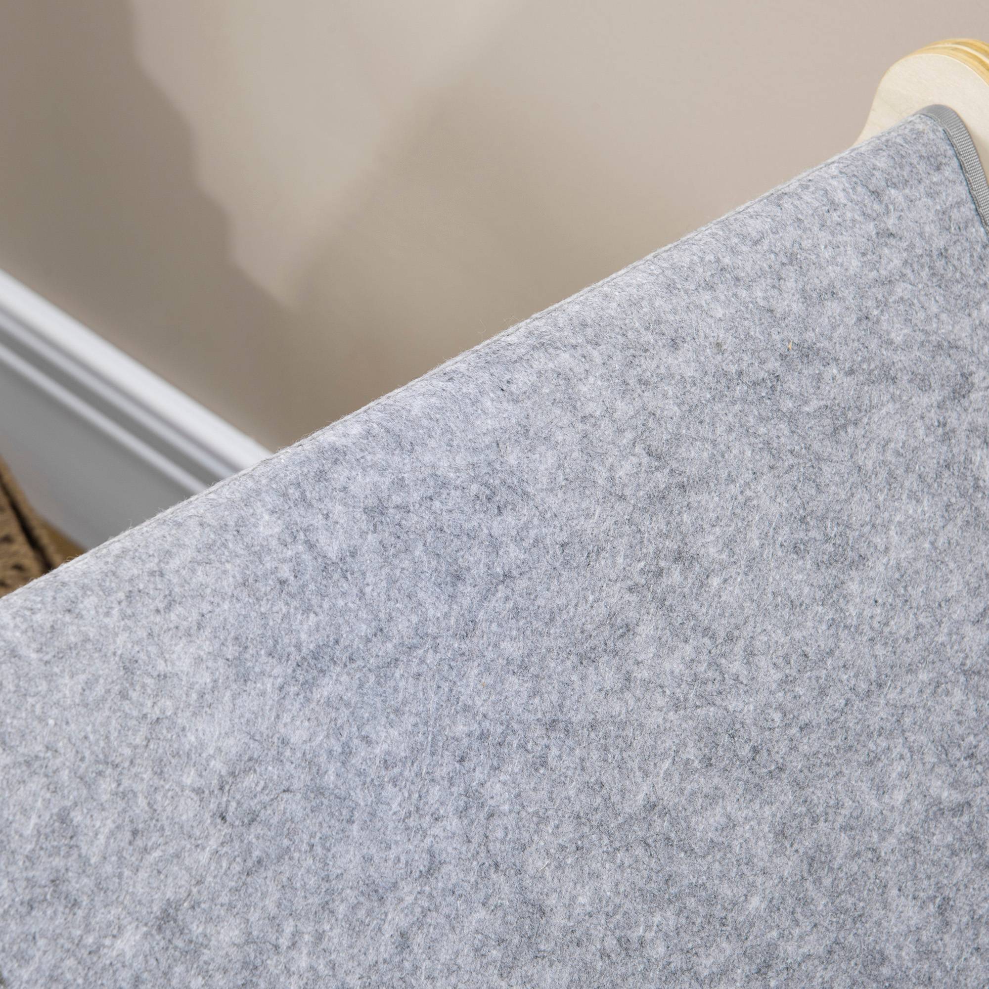 Pawhut - Maison pour chat design maisonnette - niche chat panier chat - 2 coussins amovibles, 2 niv. - panneaux aspect bois clair polyester gris - Imagen 8