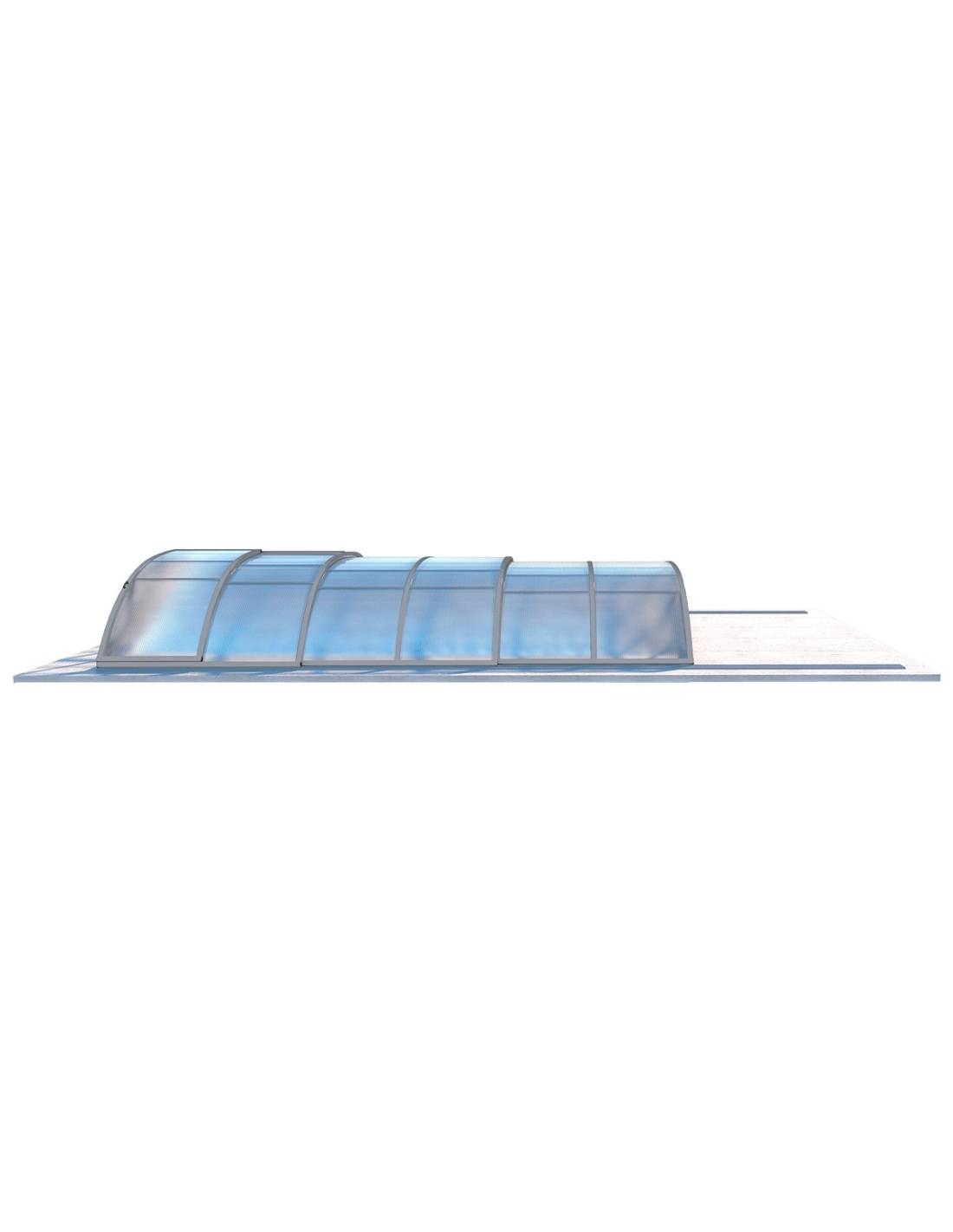 Altanka - Abri de piscine Horizon pour les modèles 4,10x3 m - BAS85, BAS785 - polycarbonate alvéolaire 8 mm - Couleur Ral7037 Gris  - ECO223 - Imagen 5