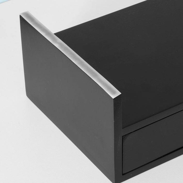 Support d'Écran PC SoBuy avec 2 Tiroirs de Rangement, Universel pour Moniteur et Ordinateur Portable, Noir, 47x18x11cm, BBF02-SCH - Image 4